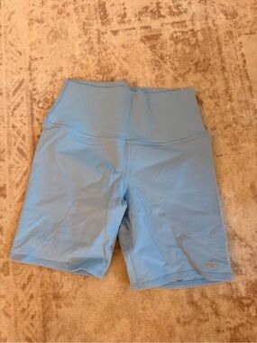 ALO Yoga High-Rise Bike Shorts in Sky Blue